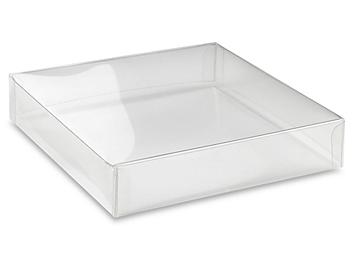 Clear Lid Boxes with Clear Base - 5 3/8 x 5 3/8 x 1" S-10578