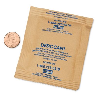 Kraft Bag Clay Desiccants Unit Size 1/2, 5 Gallon Pail S1057 Uline