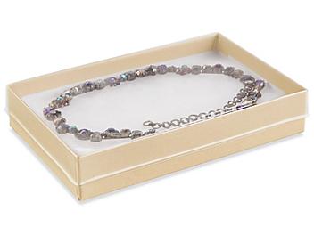 Clear Top Jewelry Boxes - 5 7/16 x 3 1/2 x 1", Kraft S-10584KRFT