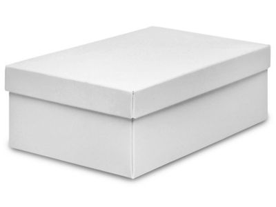Shoe Boxes - 12 x 7 x 4, White Gloss S-10585W - Uline