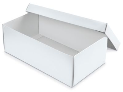 Shoe Boxes - 14 x 8 x 5, Black Gloss - ULINE - Carton of 25 - S-15401