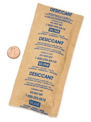 Silica Gel Desiccants - Gram Size 2, 5 Gallon Pail S-3903 - Uline