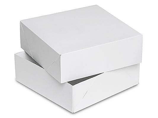 Cajas de 2 Piezas para Ropa - 12 x 12 x 4, Blancas Brillosas, 31 x 31 x 10  cm S-10614 - Uline