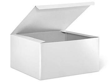 Gift Boxes - 10 1/2 x 10 1/2 x 5 1/2", White Gloss S-10618