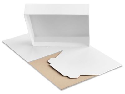 6x6x6 White Gloss Hi-Wall Folding Gift Boxes *Lids Sold Separately*