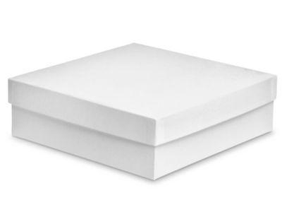 Magnetic Gift Boxes - 10 x 10 x 4 1/2, White - ULINE Canada - Carton of 10 - S-24096W