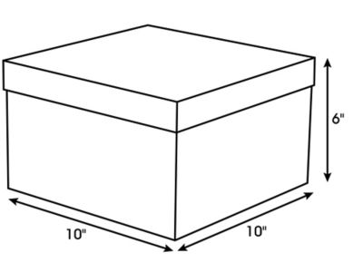 Cajas de Alta Calidad para Regalo - 10 x 10 x 6, Blancas, 25 x 25 x 15 cm S-10624  - Uline