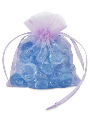 Organza Fabric Bags - 3 x 4", Lavender S-10647LAV