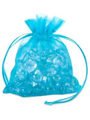 Organza Fabric Bags - 3 x 4", Turquoise S-10647TRQ