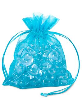 Organza Fabric Bags - 3 x 4", Turquoise S-10647TRQ