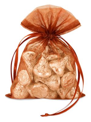 Organza Fabric Bags - 4 x 6", Copper S-10648COP