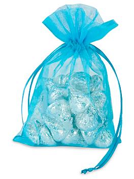 Organza Fabric Bags - 4 x 6", Turquoise S-10648TRQ