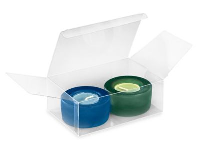 Clear Lid Boxes with Kraft Base - 5 3/4 x 4 1/2 x 3/4 S-21240 - Uline