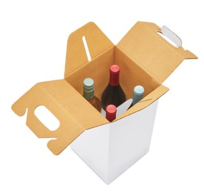 4-Bottle Corrugated Wine Carrier