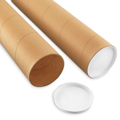 Jumbo Kraft Mailing Tubes with End Caps - 5 x 30, .125 thick S-10690 -  Uline