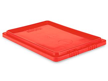 Stack and Nest Container Lid - 15 x 10", Red S-10716L-R