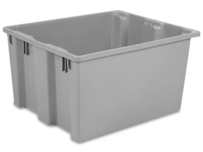 Small Gray Stack N' Nest Bins, 3-Pack