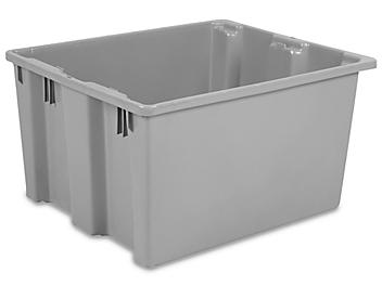 Stack and Nest Container - 19 x 17 x 12", Gray S-10717GR
