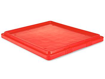 Stack and Nest Container Lid - 19 x 17", Red S-10717L-R