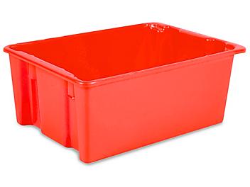 Stack and Nest Container - 21 x 16 x 10", Red S-10718R