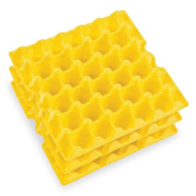 Egg Filler Flats - Plastic, 12 x 12", Yellow S-10735Y