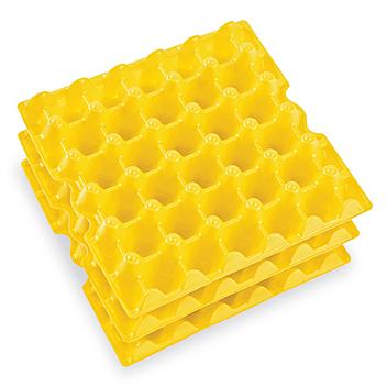 Egg Filler Flats - Plastic, 12 x 12", Yellow S-10735Y