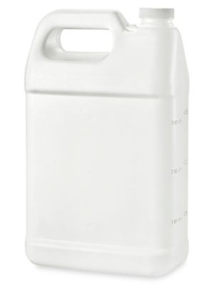 1 Gallon White Plastic F-Style Jug, Pack of 8