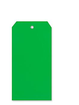 Plastic Tags - 6 1/4 x 3 1/8", Green S-10749G