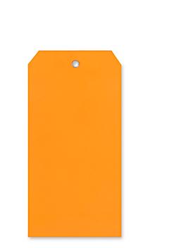Plastic Tags - 6 1/4 x 3 1/8", Orange S-10749O