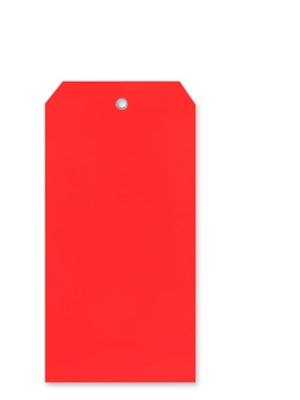 6¼ in. x 3-1/8 in. Red Tags (with strings), SKU: T358-8-S-RD