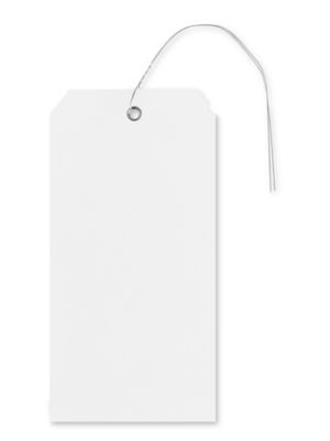 White Plastic Tags - 6.25