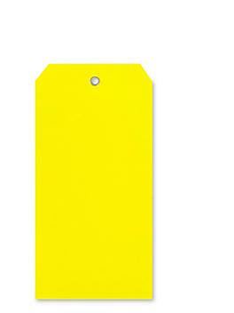 Plastic Tags - 6 1/4 x 3 1/8", Yellow S-10749Y
