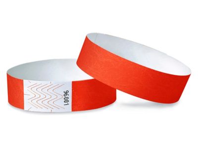 Tyvek&reg; Wristbands - Neon Red S-10751R