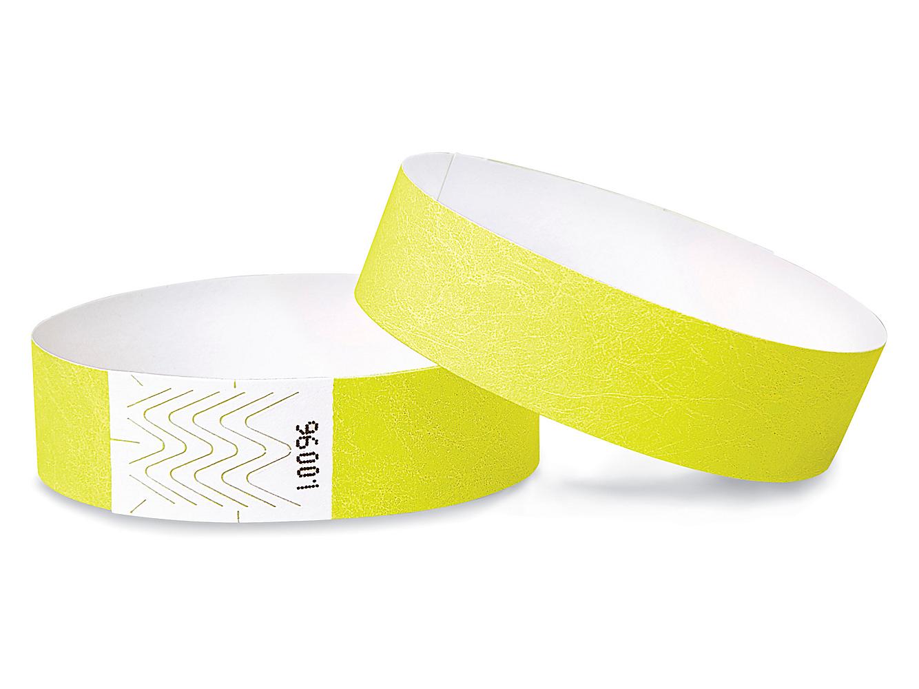 100 Tyvek-Bänder-Wristbands--neongelb/neon yellow/jaune fluo 