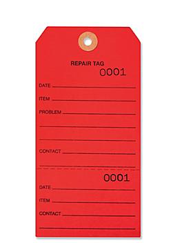Repair Tags - #8, Red S-10752R
