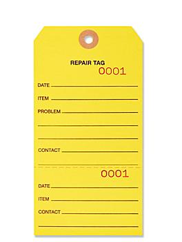 Repair Tags - #8, Yellow S-10752Y
