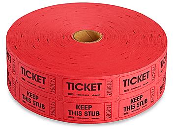 Double Raffle Tickets - "Keep This Stub", Red S-10755