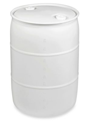 Plastic Drum - 15 Gallon, Closed Top, Natural S-19418 - Uline