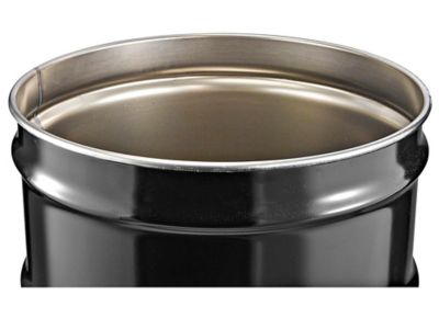 Open Top Stainless Steel Drum with Lid - 55 Gallon