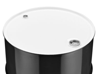 Steel Drum - 55 Gallon, Closed Top, Unlined, Black S-10759 - ULINE