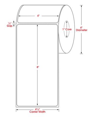 Desktop Direct Thermal Labels - 4 x 8