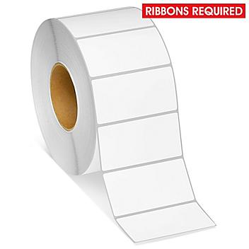 Removable Adhesive Industrial Thermal Transfer Labels - 4 x 2", Ribbons Required S-10766