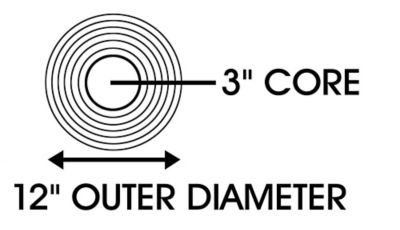 3 in. Core & 12 in. Outer Diameter