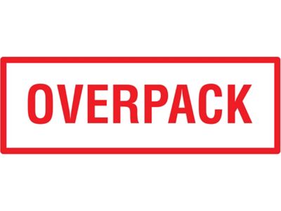 Air Labels - "Overpack", 2 1/2 x 6"