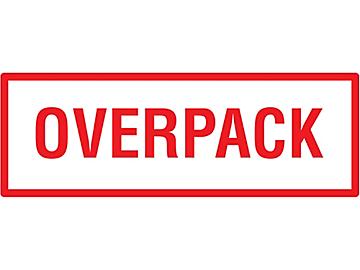 Etiquetas Adhesivas Aéreas - "Overpack", 2 1/2 x 6"