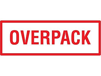 Air Labels - "Overpack", 2 1/2 x 6" S-10798