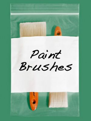 8 x 12" 2 Mil White Block Reclosable Bags S-10851