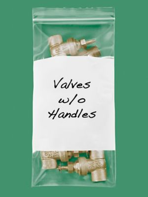 6 x 12" 4 Mil White Block Reclosable Bags S-10853