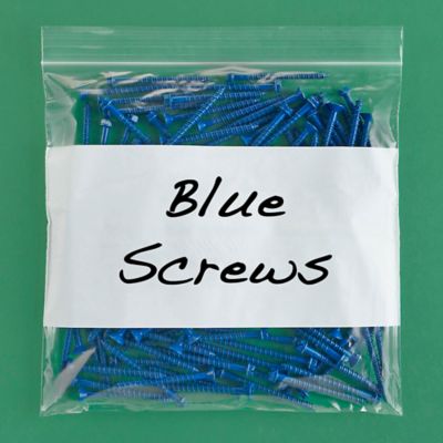 10 x 10" 4 Mil White Block Reclosable Bags S-10854