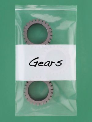 14 x 24" 4 Mil White Block Reclosable Bags S-10855